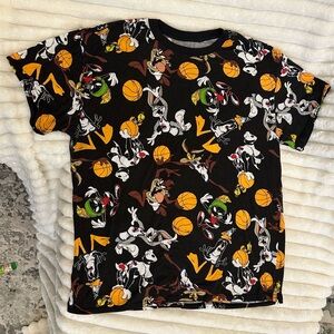 Kids Cartoon Character Black and Orange T-Shirt